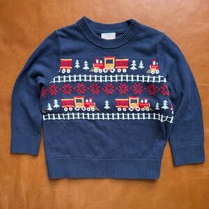 Navy Blue Train Sweater, 3T